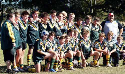 The Kyogle High School Under-14 rugby league team, which is through to the final 16 in the State knockout. The Kyogle High School Under-14 rugby league team, which is through to the final 16 in the State knockout.